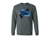STMA Ski Club Long Sleeve T-shirt dark heather mountain logo